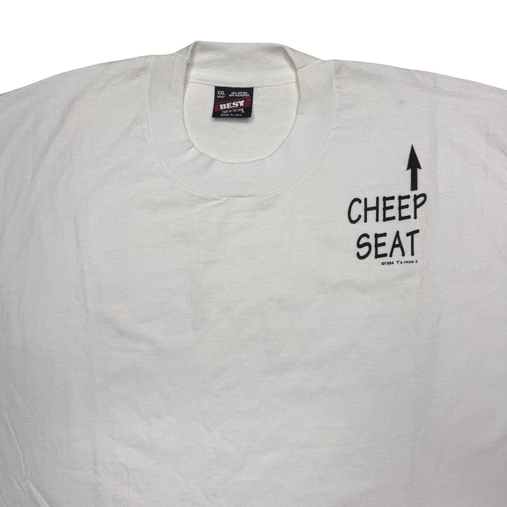 Vintage 90s Cheep Seat Funny Quote Shirt